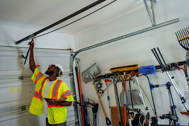 Professional Garage Door Panel Replacement technician working in San Jacinto County County, TX